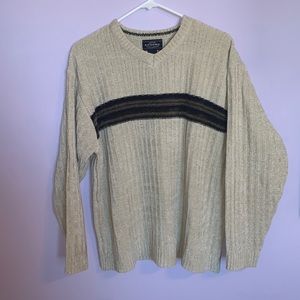 velvety striped sweater